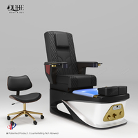 Fauteuil de pédicure spa de luxe moderne avec bain de pieds à jets magnétiques et massage intégré