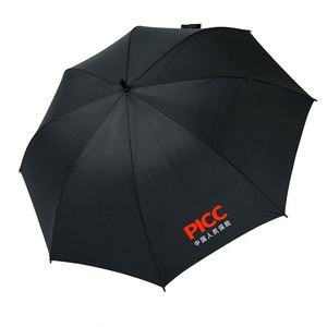Paraguas de mango recto de 16 varillas con patrón oscuro 400T, resistente al viento fuerte, con doble varilla de loto y mango largo de 120 cm - Product Image 3