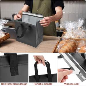 Sac isotherme personnalisé pour aliments et boissons chauds ou froids, sac de livraison pour restaurant, sac isotherme pour café à emporter avec logo - Product Image 6