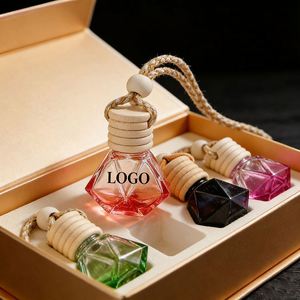 Factory Direct Clear Glass Aroma <b>Diffuser</b> <b>Bottle</b> Gradient Color Car Hanging Refillable Empty Perfume Split <b>Bottles</b> Low MOQ - Product Image 1