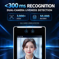 Système de contrôle d'accès par reconnaissance faciale GT-RS500, code QR dynamique, mot de passe, carte IC, appareil de pointage des présences, double caméra, système d'interphone LAN