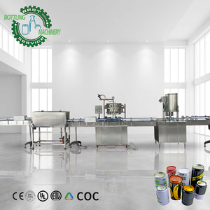 Línea de Enlatado Semiautomática de 1200 CPH que Ahorra Espacio, Llenadora Isobarica de <span class=keywords><strong>12</strong></span> Cabezales para Refrescos, <span class=keywords><strong>Cerveza</strong></span> y Agua con Gas - Product Image 1