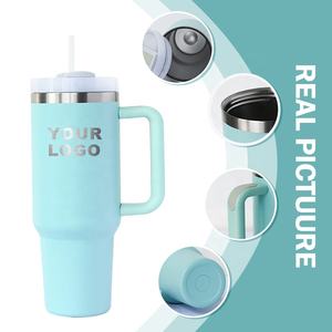 Mug de voyage personnalisé avec logo, double paroi, 40 oz, tasse en métal, aventure, réutilisable, isolé, en acier inoxydable, gobelet de 40 oz avec poignée - Product Image 4
