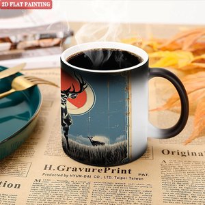 Blank Mug Frosted Black 11oz Heat Sensitive Custom Art <b>Ceramic</b> <b>Cup</b> - Product Image 5