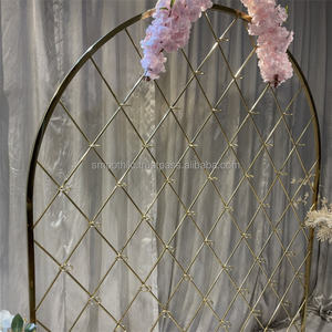SMOOTH Wedding Arch <b>Backdrop</b> Gold Metal Arch Candle Holder Wall for Party Event Stage Wedding Events Decoration - Product Image 3
