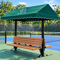 Banc de terrasse moderne en métal pour court de tennis, mobilier d'extérieur durable pour cour, structure en fer robuste, sièges sportifs très résistants – Offre Spéciale