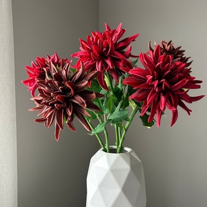 Fleurs artificielles de <span class=keywords><strong>dahlia</strong></span> blanches et roses à tige unique, grande tête, toucher réaliste, pour la décoration de mariage et de la maison - Product Image 6