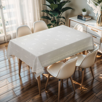 Nappe carrée imperméable grise imprimée RNPT, protection de table en PVC écologique, housse en plastique pour camping et jardin