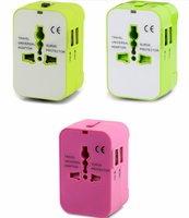 Adaptateur de banque d'alimentation à 2 ports USB Prise de voyage universelle avec courant nominal de 16A Produits électroniques grand public Accessoires pour téléphones portables