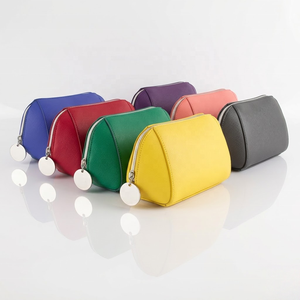 Pochette <span class=keywords><strong>de</strong></span> maquillage portable <span class=keywords><strong>de</strong></span> luxe en cuir PU double face avec fermeture éclair, logo personnalisé, mini format en forme <span class=keywords><strong>de</strong></span> coquille, emballage cadeau, promotionnel GWP beauté - Product Image 6