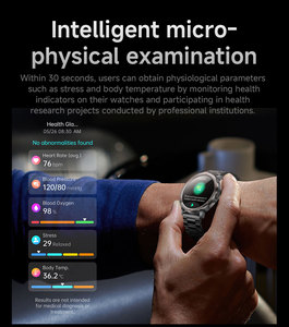 Smartwatch KC102 AMOLED per il monitoraggio della salute con ECG+PPG, monitoraggio della frequenza cardiaca, monitoraggio scientifico del sonno, dell'ossigeno nel sangue, della pressione e della variabilità della frequenza cardiaca (HRV) - Product Image 5
