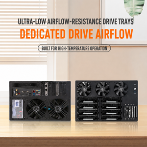 Vỏ <span class=keywords><strong>case</strong></span> NAS 8 khay 2mm nhôm, hỗ trợ ATX MATX <span class=keywords><strong>ITX</strong></span>, hot swap, khung máy chủ gia đình với backplane SATA, nguồn <span class=keywords><strong>SFX</strong></span> - Product Image 5
