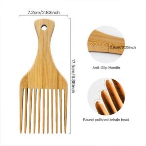 FYD-peine con forma de horquilla para el pelo, cabeza de aceite trenzada de <span class=keywords><strong>cola</strong></span> puntiaguda, parte trasera grande, de <span class=keywords><strong>madera</strong></span>, venta <span class=keywords><strong>al</strong></span> por mayor - Product Image 2