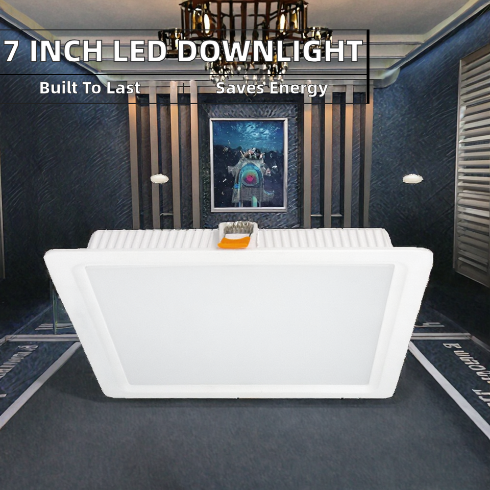 7 Inch LED Recessed Square Spotlight Modern Design Aluminum Alloy IP33 ...
