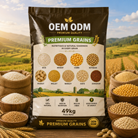 Sac tissé en BOPP imperméable pour riz, blé, céréales, 25 kg, 50 kg, taille personnalisée, emballage alimentaire agricole imprimé