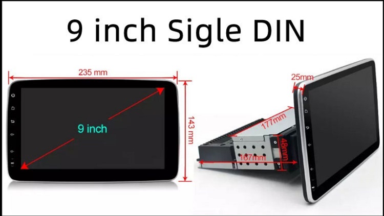 JMCユニバーサル9インチカープレイスクリーン1 din Android 360