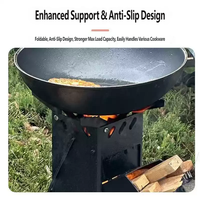 Poêle à bois pliable portable, type Rocket Stove, pour le camping en plein air, les pique-niques, la pêche, les voyages, la cuisine en voiture