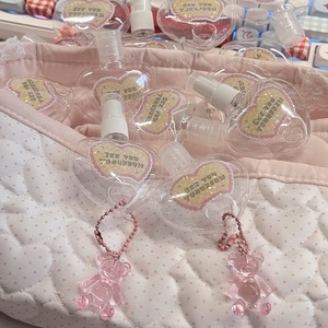 Flacon pulvérisateur PET transparent en forme <span class=keywords><strong>de</strong></span> cœur mignon <span class=keywords><strong>de</strong></span> 30 ml avec pendentif ours rose, porte-clés, flacon portable pour parfum, <span class=keywords><strong>alcool</strong></span> ou <span class=keywords><strong>d</strong></span>ésinfectant pour les mains - Product Image 5