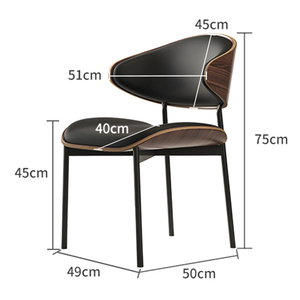 Prix de gros d'usine Chaises de salle à manger de <span class=keywords><strong>restaurant</strong></span> Siège en cuir PU Chaises de salle à manger de luxe au design moderne - Product Image 4