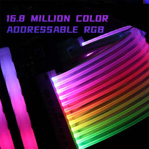 आरजीबी पीएसयू केबलों पूर्ण सफेद ARGB GPU बिजली की आपूर्ति केबल <span class=keywords><strong>3</strong></span>*8(6 + <span class=keywords><strong>2</strong></span>) पिन Strimer विस्तार केबल किट 5V 3Pin सिंक्रनाइज़ - Product Image 5