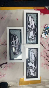 Nouvelle boîte à lumière en bois personnalisée à faire soi-même, cadre en bois, forme <span class=keywords><strong>de</strong></span> voiture, lumière LED 3D, lumière nocturne créative, cadeaux visuels pour les amateurs <span class=keywords><strong>de</strong></span> voitures - Product Image 6