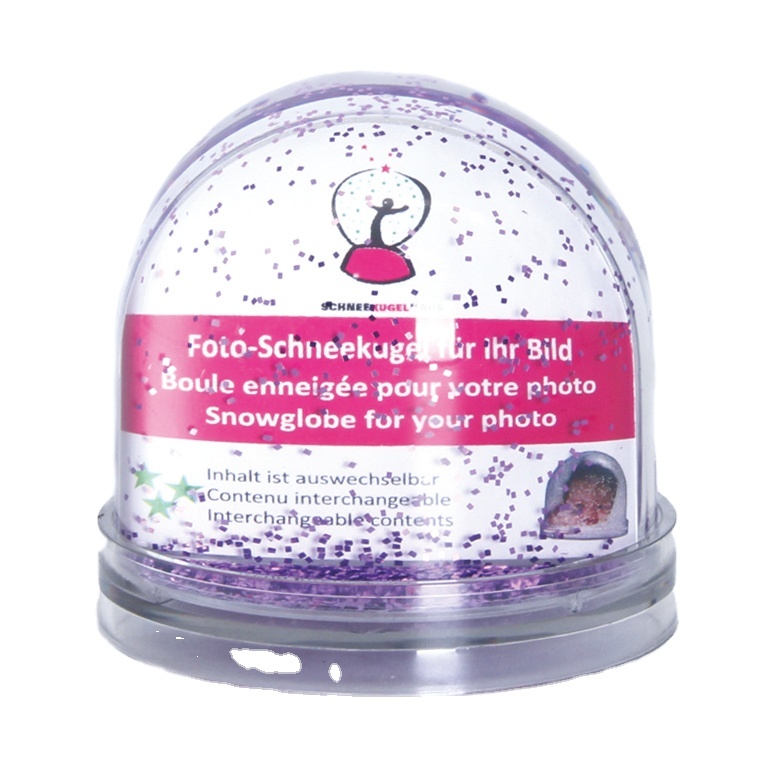 OEM China Manufactures acrylic photo insert glitter snow plastic photo frame snow globe