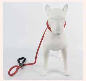 Toptan Dayanıklı Polyester Naylon Köpek Tasması Kayışlı Tasma P Zinciri Kurdele Süslemeli Saf Düz Renk Açık Hava Köpek Yürüyüş Tasması - Product Image 6