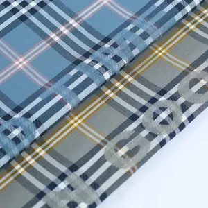 Hot bán bông polyester sợi nhuộm kiểm tra vải cho áo sơ mi và ăn mặc cho nam giới xuất khẩu từ Trung Quốc
