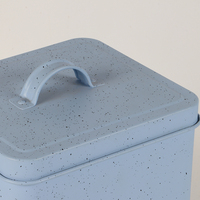 Conteneur de dosettes de blanchisserie en fer blanc de ferme moderne peu encombrant avec couvercle