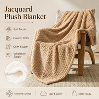 Couverture polaire jacquard personnalisée en polyester, super douce et chaude, pour la maison, vente en gros, qualité supérieure du fabricant