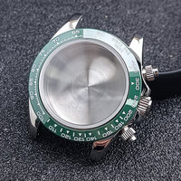 Montre chronographe multifonction Mod 39 mm en promotion, boîtier Mod, lunette en céramique, acier inoxydable PVD, verre saphir, accessoires