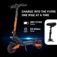 Plegable sin escobillas 1200W 11 pulgadas neumático grueso 48V batería velocidad rápida largo alcance IP54 pantalla LED adultos todoterreno Scooter Eléctrico