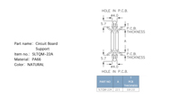 Piliers de support pour PCB en nylon en forme de goutte d'eau à double fixation rapide, entretoises amortissantes pour cartes de circuits imprimés de contrôleurs d'éclairage LED