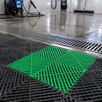 Grille de sol professionnelle pour lavage de voitures 400x400mmx18mm en PP robuste à emboîtement pour atelier de detailing automobile