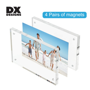 DX thiết kế <span class=keywords><strong>Acrylic</strong></span> khung hình rõ ràng hai mặt khung ảnh với từ <span class=keywords><strong>acrylic</strong></span> tự đứng cho Tabletop hiển thị - Product Image 2