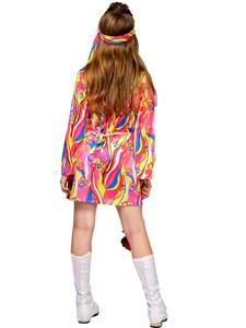 Disfraces de Halloween Hippies de los Años 60 y 70 para Niñas, Disfraces de Fiesta Disco para Niños, Trajes de Purim para Niños - Product Image 4