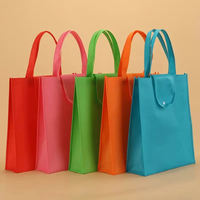 Sac de shopping réutilisable personnalisé en non-tissé écologique, en matériau recyclé, avec fermeture à bouton-pression, poignée de 58 cm et logo