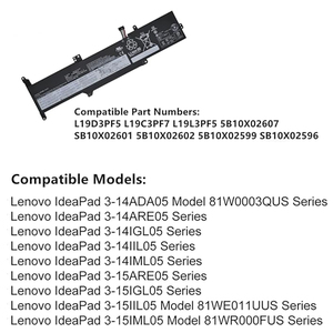 L19C3PF7 52.5Wh Laptop <b>Battery</b> Replacement for IdeaPad Flex 5-14 CE RoHS Certified Kobalt Cell in Stock 12-Month Warranty - Product Image 4