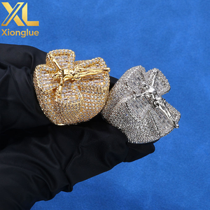 Nuevas llegadas: Anillo unisex de hip hop con cruz de Jesús, microincrustaciones de circonitas, engaste de garra, chapado en oro de 18K, material de cobre, para boda y compromiso. - Product Image 6