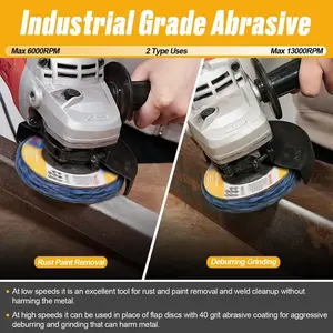 1 pezzo 100/115/125mm corallo Poly Strip disco diamantato mola disco per smerigliatrice angolare vernice rimozione ruggine OEM Abrasiv - Product Image 5