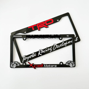 Soportes de etiqueta de número de metal hechos a medida, cubiertas de motocicleta cromadas, bordes de placa de coche de fibra de carbono negro, marcos de matrícula de plástico - Product Image 3