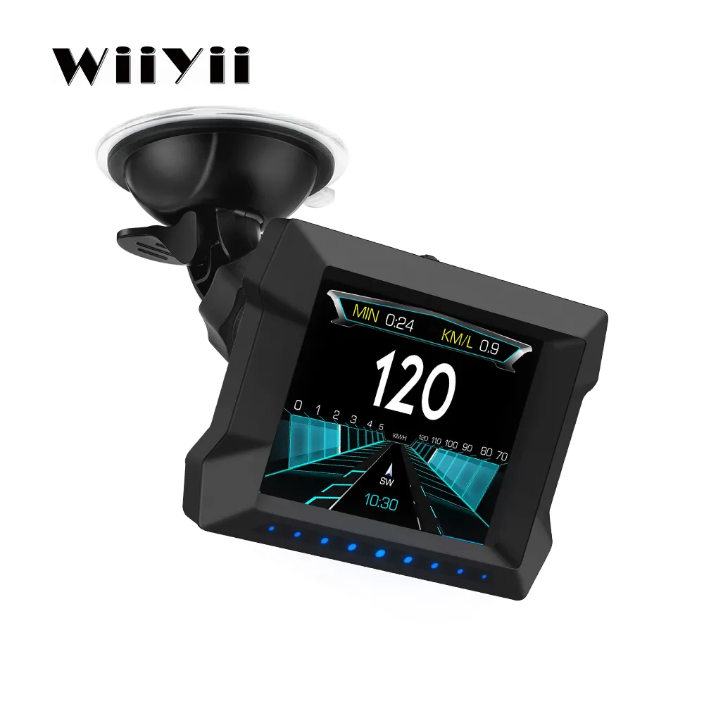 Wiiyii Fabriek Direct Auto Lcd Meter Obd2 Gps Diagnostic Tools Hud Head Up Display P22 Auto Obd Gauge