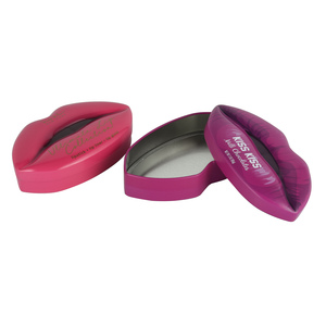 Usine directe luxe personnalisé forme de lèvre en métal boîte en étain qualité emballage en étain pour <span class=keywords><strong>chewing</strong></span>-<span class=keywords><strong>gum</strong></span> Snack chocolat stockage cadeau donnant - Product Image 1