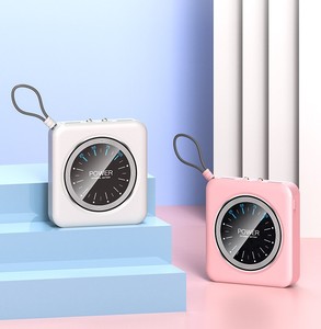 Cargador Portátil Mini para Teléfono, Banco de Energía de 10000 mAh con Diseño de Reloj, Banco de Energía de Emergencia Tipo C con Llavero, Tamaño de Bolsillo - Product Image 1