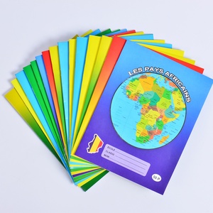 สมุดแบบฝึกหัดพิมพ์ลายไล่สีสีสันสดใสสมุดแผนที่แอฟริกาสมุดจดจดเพื่อการศึกษาภาษาฝรั่งเศส - Product Image 5