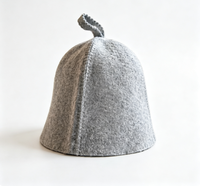 Chapeau de sauna en feutre de laine pour commande en gros, divers styles, casquette de sauna Banya, logo personnalisé pour entreprises de sauna et spa