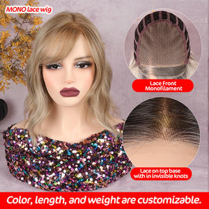 Perruque synthétique en vrac Julianna Wholesale Futura Fibre Glueless Lace Front Mono Top Base Net Bouncy Curl Monofilament pour femmes blanches - Product Image 2