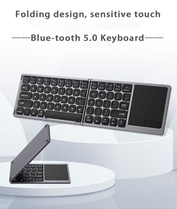 Nouveau clavier portable sans fil BT ultra-fin pliable avec pavé tactile rechargeable pour téléphone portable et tablette - Product Image 4