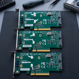 การ์ด HBA แบบ Low Profile รุ่น AOC-SLG3-2M2 รองรับ Dual M.2 NVMe PCIe 3.0 x8 ขนาด 2280 และ 22110 มาตรฐาน RoHS - Product Image 3
