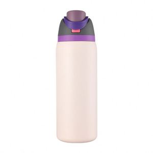 Nuevo Vaso Deportivo Ecológico de Acero Inoxidable con Aislamiento al Vacío de Doble Pared, Diseño Floral, 32 oz, con Tapa y Pajita - Product Image 3
